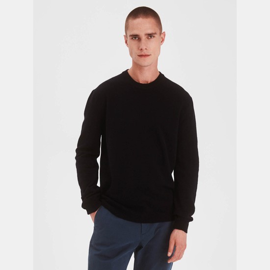 Aigle The Basic Crew-neck Sweatshirts Men Black ZA-70451